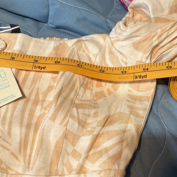 Shore Brand Sandy Palm Puff Sleeve Off Shoulder Wench Top NEW - Picture 4 of 7